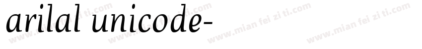 arilal unicode字体转换